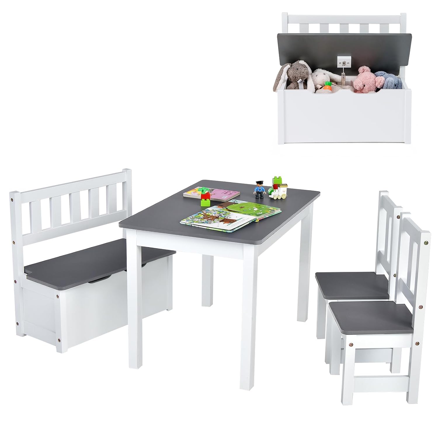Art Craft Toddlers - Set Tavolo e Sedie per Bambini