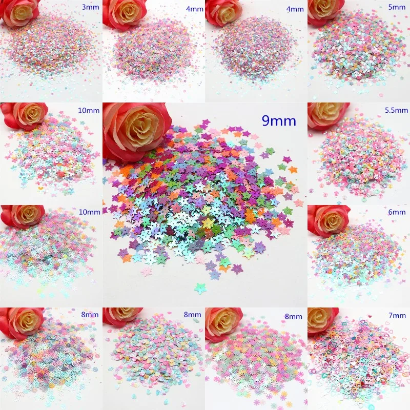 Light Art And Craft - 3-10mm paillettes di colore della miscela