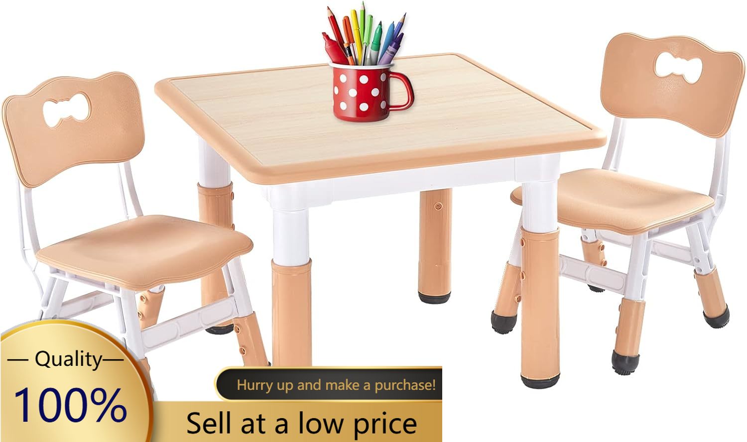 Art Craft Toddlers - Set Tavolo e 2 Sedie per