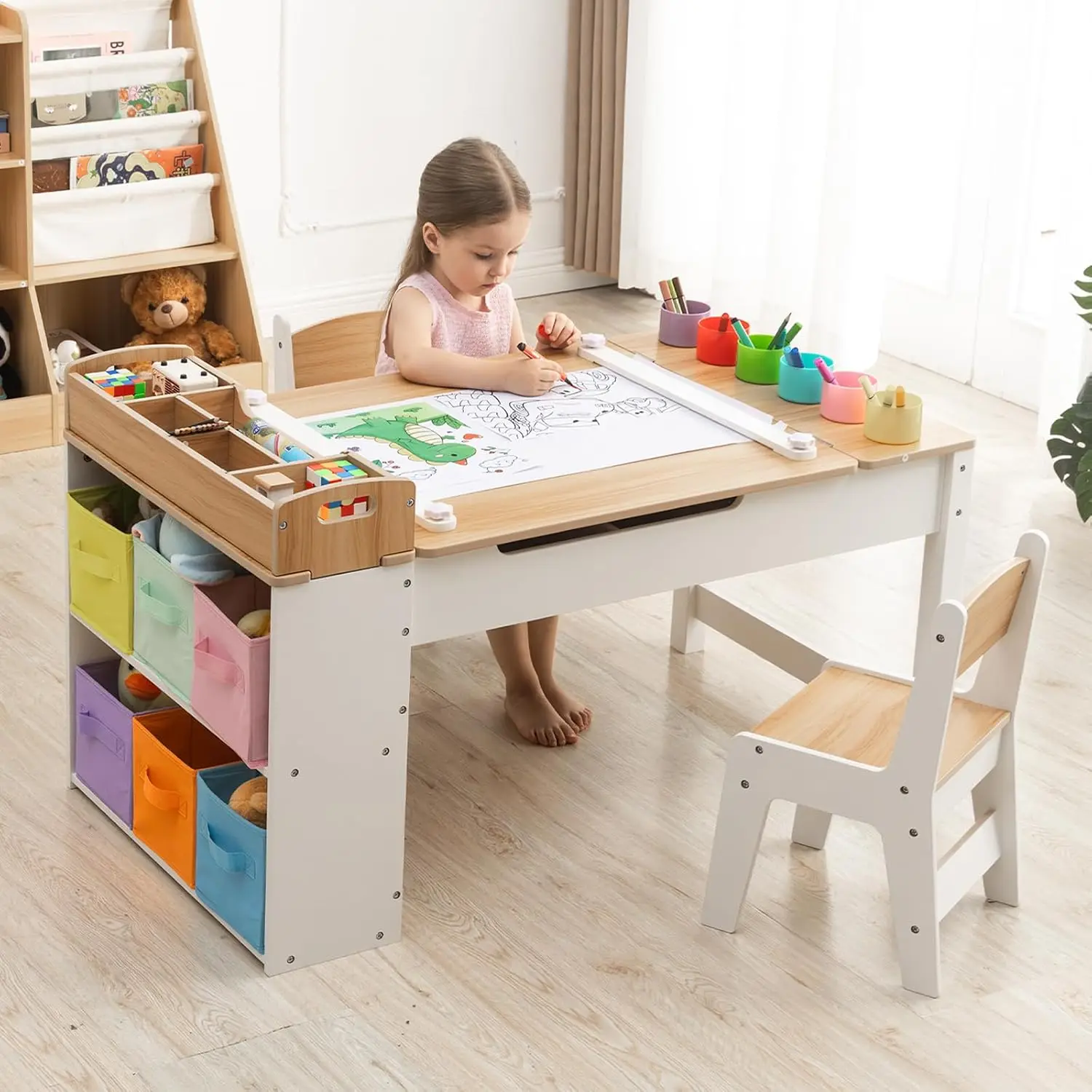 Art Craft Toddlers - Set Tavolo e 2 Sedie per