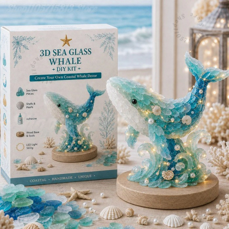 Light Art And Craft - Kit artigianale natalizio fai-da-te con vetro