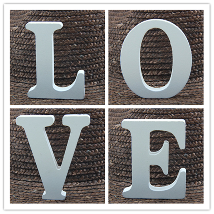 Art Craft Names - 1pc 8CM lettera in legno bianco