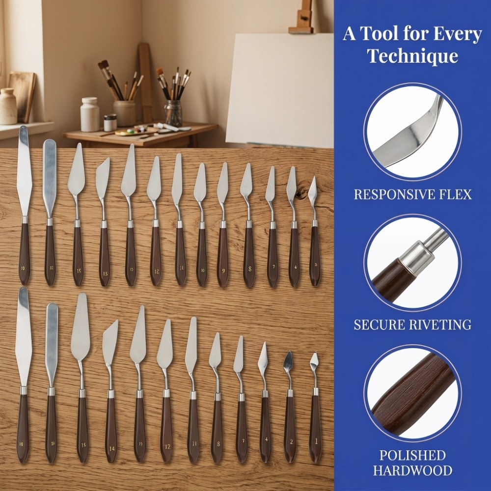 Painting Knife Palette - Set di 18 coltelli da pittura
