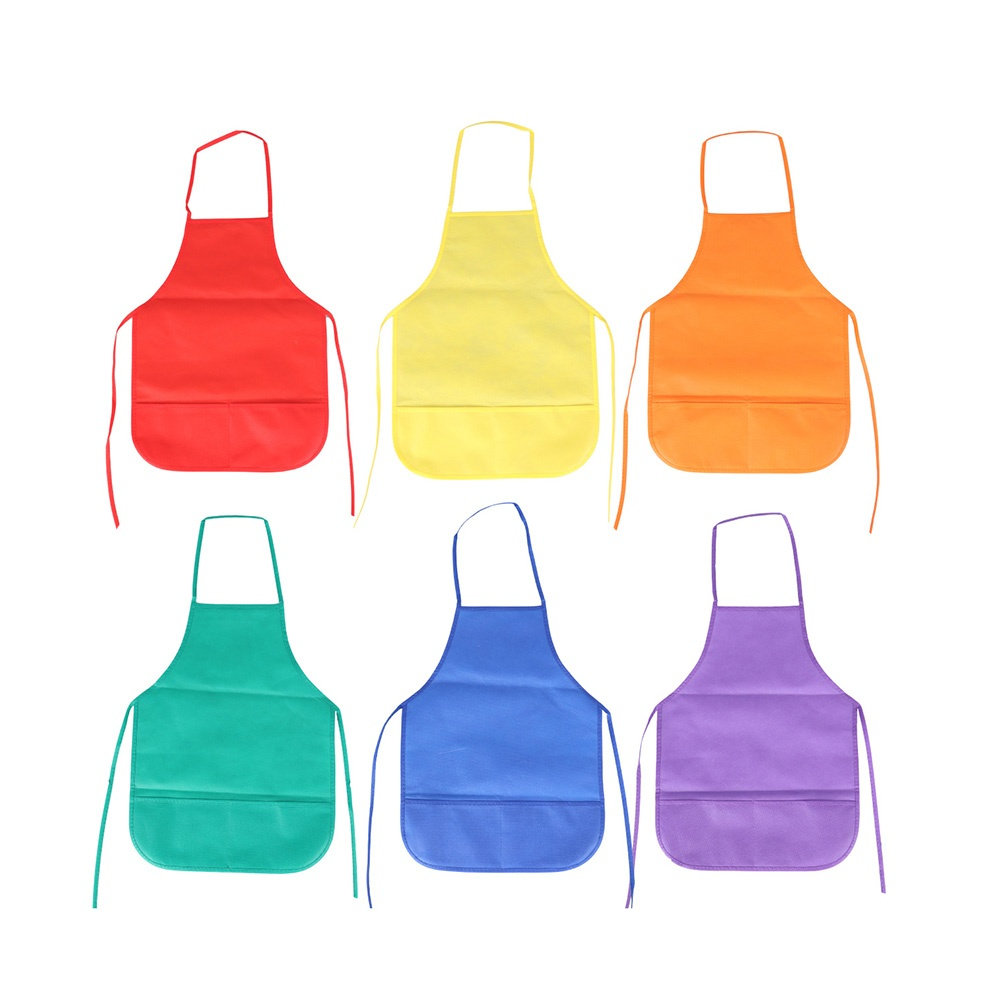 Art Craft Toddlers - 6 grembiuli impermeabili per bambini, realizzati