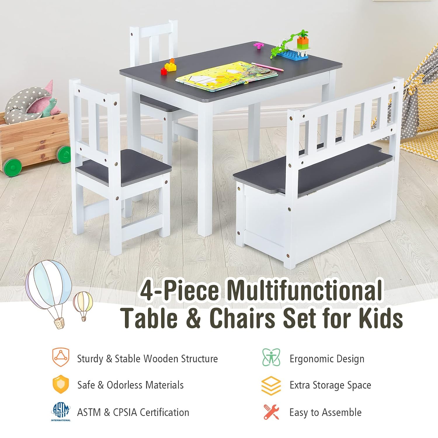 Set Tavolo e Sedie per Bambini - Art Craft Toddlers recensione e prezzo