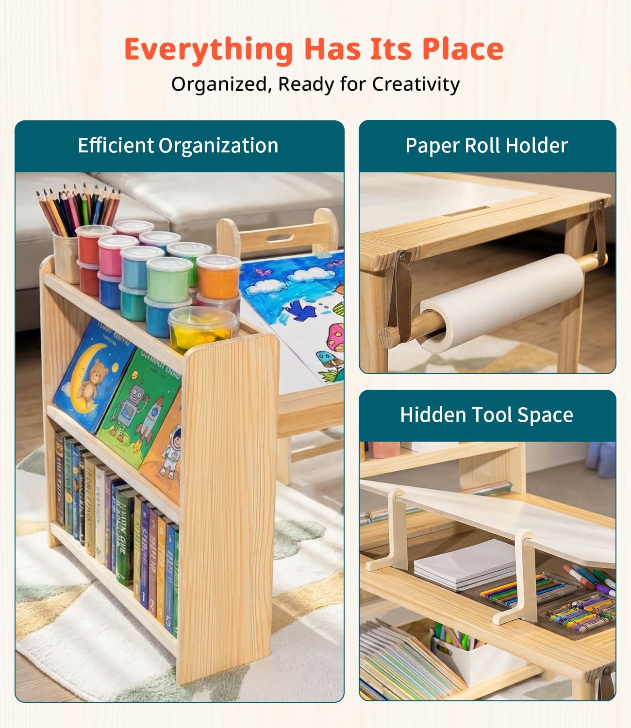 Tavolo da Disegno in Legno per - Art Craft Toddlers recensione e prezzo