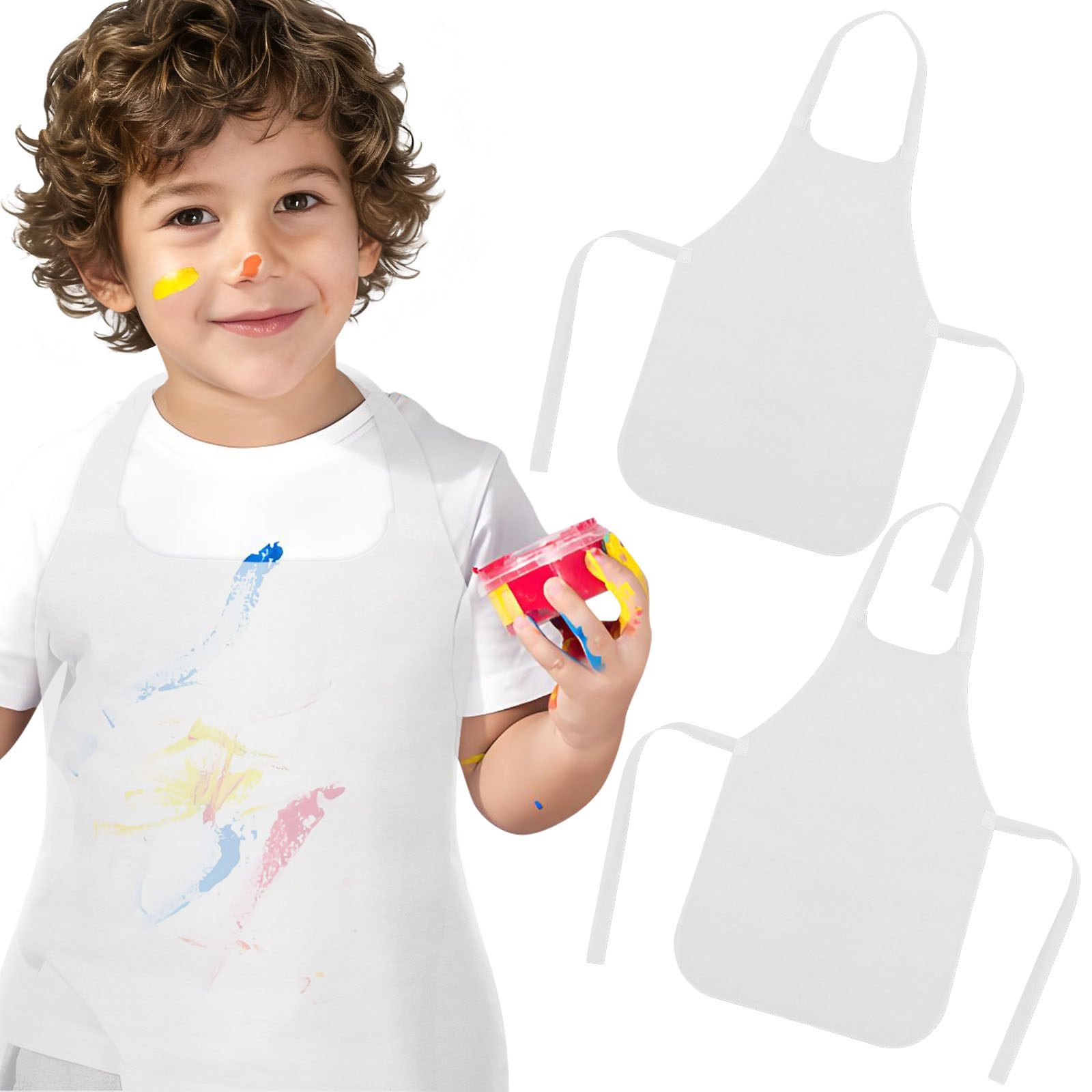 10 grembiuli bianchi per bambi - Art Craft Toddlers recensione e prezzo